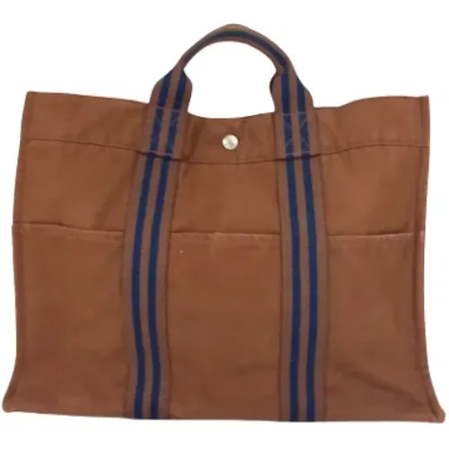 Pre-owned Tote Bags, female, , Size: ONE SIZE Pre-owned Canvas handbags - Hermès Vintage - Modalova