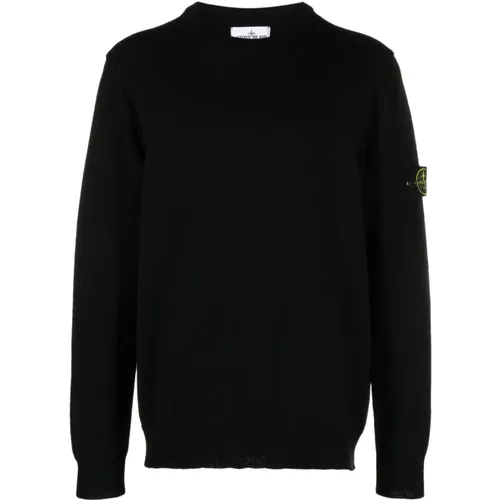 Schwarzer Sweatshirt Ss24 Stilvolle Herrenbekleidung - Stone Island - Modalova