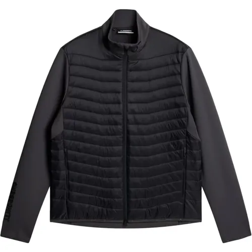 Quilt Hybrid Jacket in Charcoal , male, Sizes: L, M, XL - J.LINDEBERG - Modalova