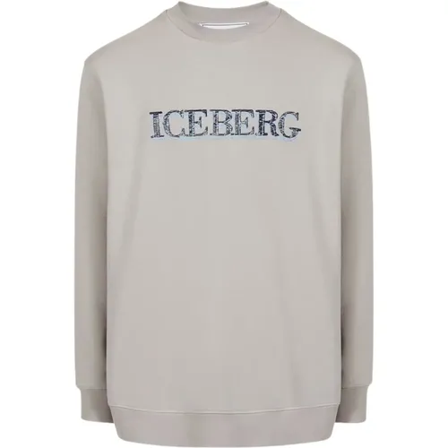 Sweatshirt mit Logo , Herren, Größe: 3XL - Iceberg - Modalova