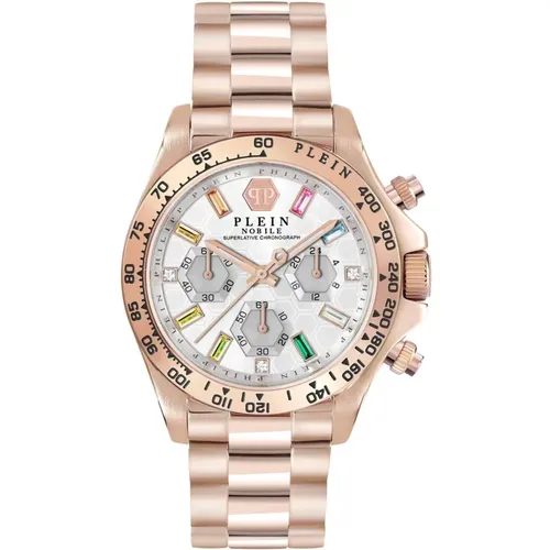 Nobile Lady Chrono Roségold White , female, Sizes: ONE SIZE - Philipp Plein - Modalova