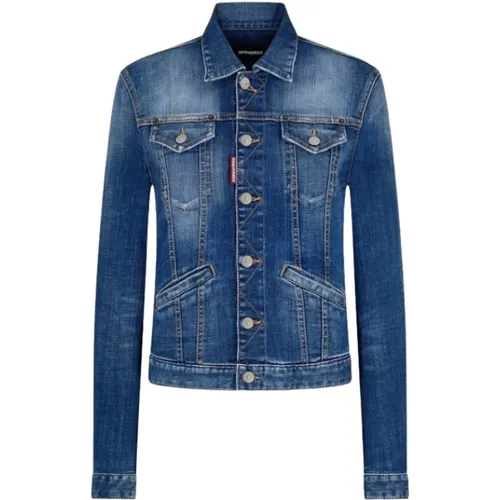 Denim Boyfriend Jacket , female, Sizes: S, 2XS - Dsquared2 - Modalova