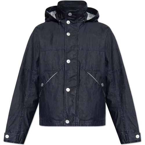 Marina collection linen jacket , male, Sizes: 2XL, L - Stone Island - Modalova