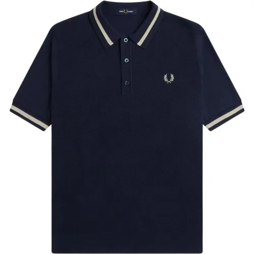 Polo Shirts, male, , Size: XL Short Sleeve Knit Polo Shirt - Fred Perry - Modalova