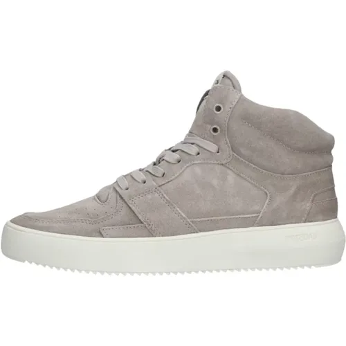 Beige Suede High Top Sneakers , Herren, Größe: 44 EU - Blackstone - Modalova