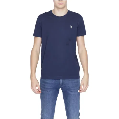 Cotton Round Neck T-Shirt , male, Sizes: 3XL, S, XL, M, L, 2XL - U.s. Polo Assn. - Modalova