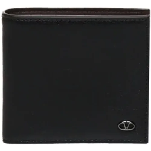 Wallets & Cardholders, male, , Size: ONE SIZE Cocoa Wallet with Card Slot Closure - Valentino Garavani - Modalova