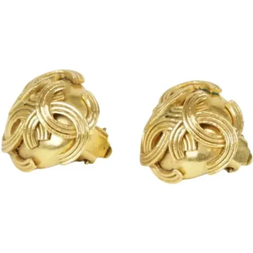 Pre-owned Jewellery, female, , Size: ONE SIZE Pre-owned Metal earrings - Chanel Vintage - Modalova