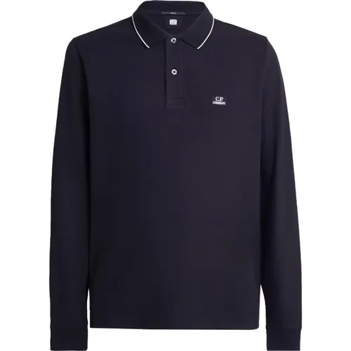 Slim Fit Long Sleeve Polo Shirt , male, Sizes: M - C.P. Company - Modalova