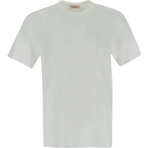 Baumwollblumen T-Shirt , Herren, Größe: XL - Valentino - Modalova