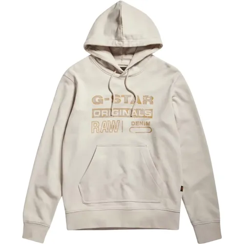 Weiße Kapuzenpullover Stilvoll Bequem , Herren, Größe: XL - G-Star - Modalova