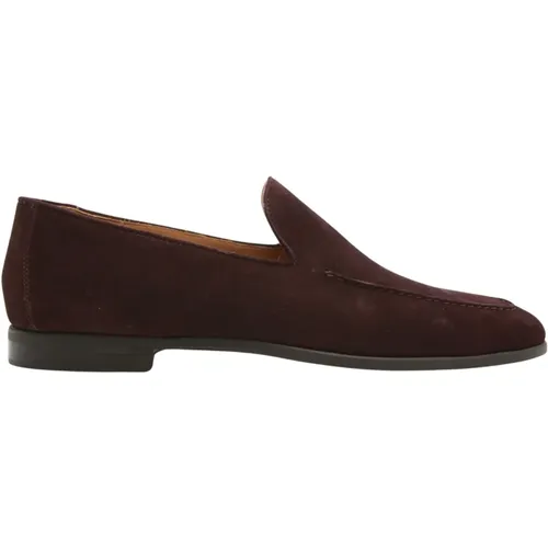 Brauner Wildleder Loafer Slip-On , Herren, Größe: 40 1/2 EU - Magnanni - Modalova