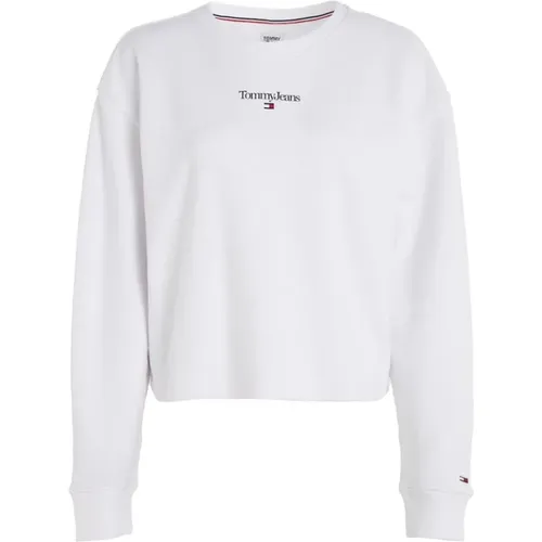 Rundhals T-Shirt für Damen , Damen, Größe: S - Tommy Hilfiger - Modalova