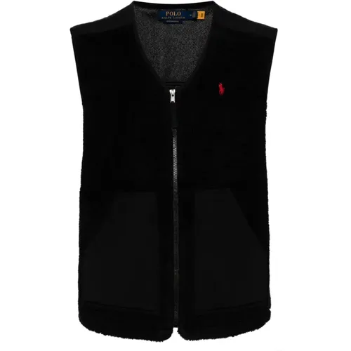 Vests, male, , Size: M Hi-Pile Fleece Vest Jacket - Polo Ralph Lauren - Modalova