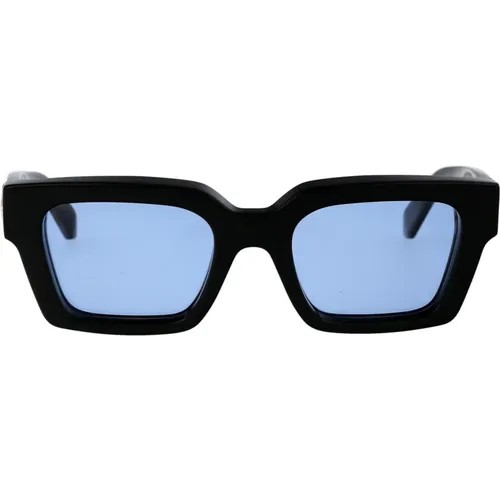 Stylish Sunglasses by Virgil L , unisex, Sizes: 50 MM - Off White - Modalova