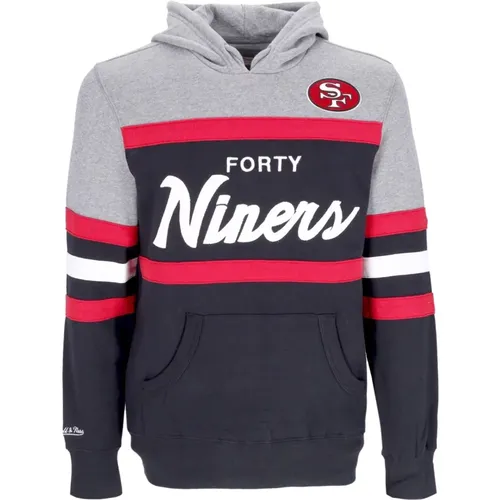 Hoodies, male, , Size: XL NFL Headcoach Hoodie Black - Mitchell & Ness - Modalova