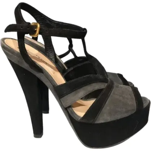 Pre-owned Suede sandals , female, Sizes: 5 1/2 UK - Prada Vintage - Modalova