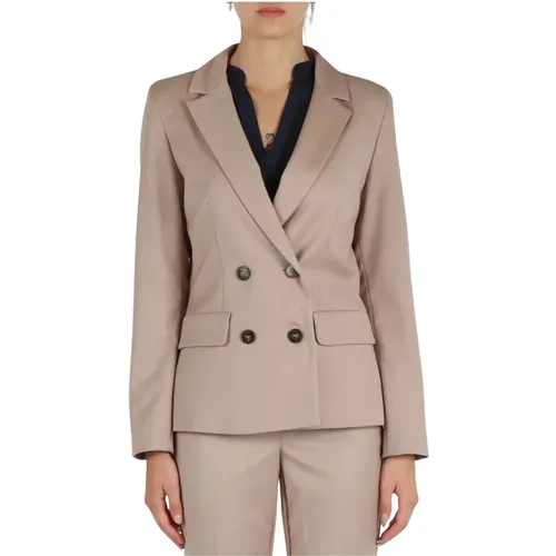 Beige Flannel Blazer Enza1 Marella - Marella - Modalova