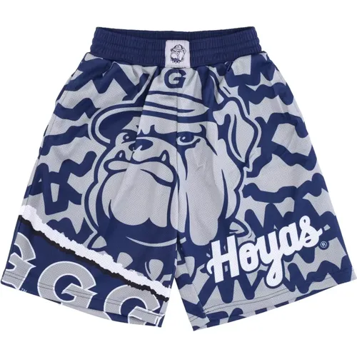 Sportswear, male, , Size: S Georgetown Hoyas Basketball Shorts - Mitchell & Ness - Modalova