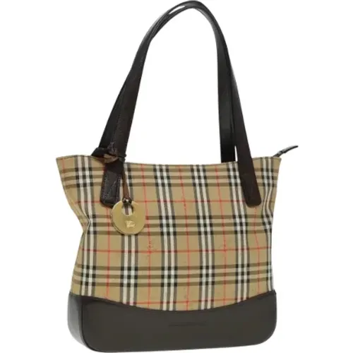 Pre-owned Tote Bags, female, , Size: ONE SIZE Pre-owned Canvas shoulder-bags - Burberry Vintage - Modalova