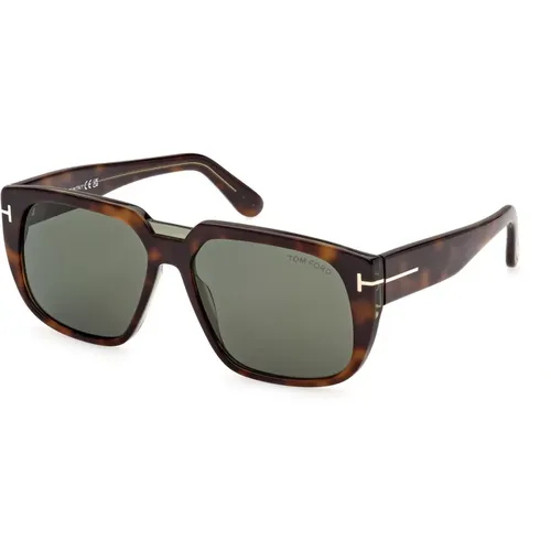 Oliver-02 Sunglasses in Havana/Green , male, Sizes: 56 MM - Tom Ford - Modalova