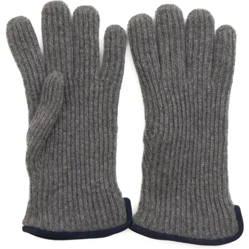 Gloves, unisex, , Size: 9 1/2 IN Cashmere Gloves with Nappa Details - Restelli Guanti - Modalova