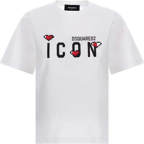 T-Shirts, female, , Size: M Classic T-Shirt - Dsquared2 - Modalova