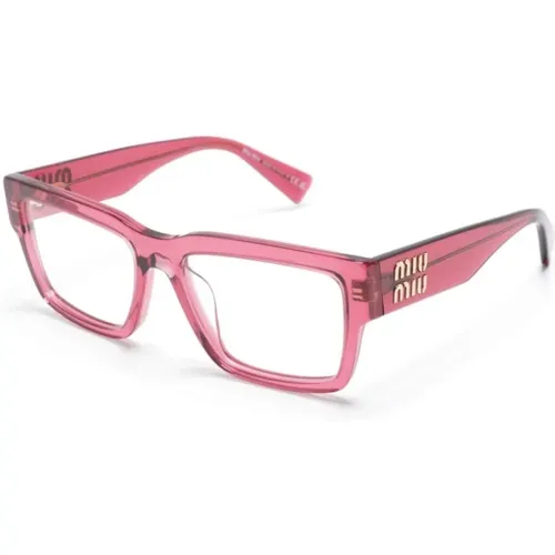 Rote Optische Brille für den täglichen Gebrauch , Damen, Größe: 52 MM - Miu Miu - Modalova