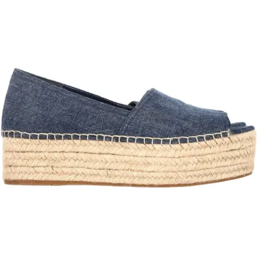 Pre-owned Flats, female, , Size: 7 US Pre-owned Denim espadrilles - Miu Miu Pre-owned - Modalova