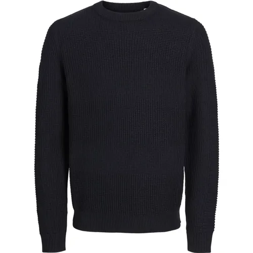 Klassischer Gestreifter Strickpullover , Herren, Größe: M - jack & jones - Modalova