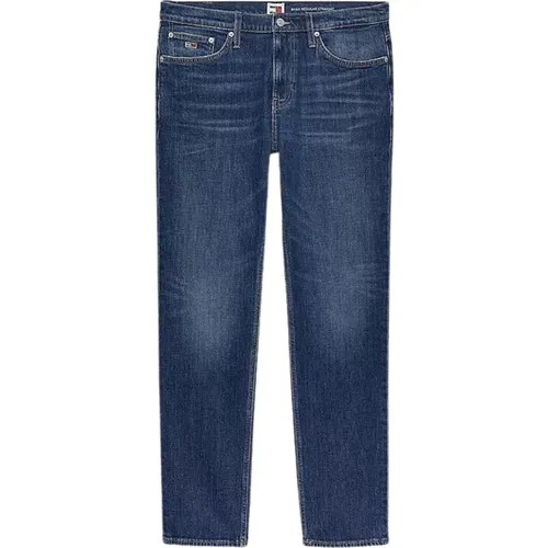 Straight Jeans, male, , Size: W32 Slim Fit Denim Jeans with Iconic Details - Tommy Hilfiger - Modalova