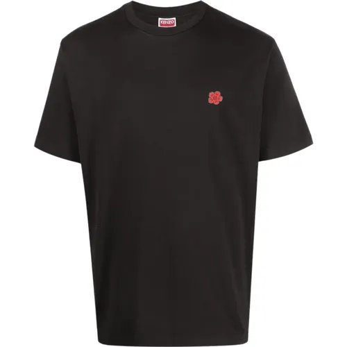 Baumwoll Logo Patch T-Shirt , Herren, Größe: 2XL - Kenzo - Modalova