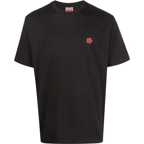 Baumwoll Logo Patch T-Shirt , Herren, Größe: S - Kenzo - Modalova