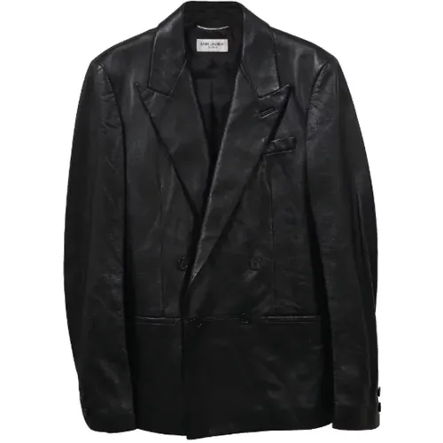 Pre-owned Jackets, male, , Size: 2XS Pre-owned Leather outerwear - Yves Saint Laurent Vintage - Modalova