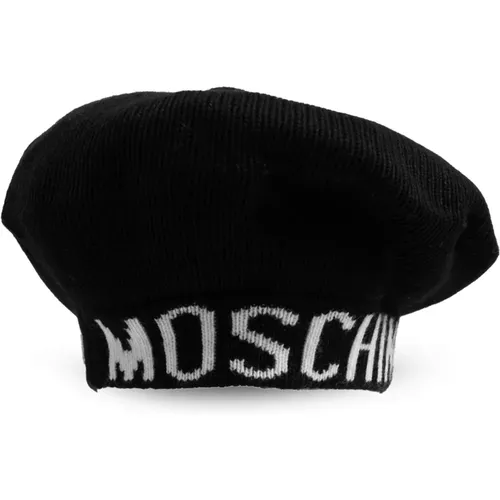 Baskenmütze mit Logo Moschino - Moschino - Modalova