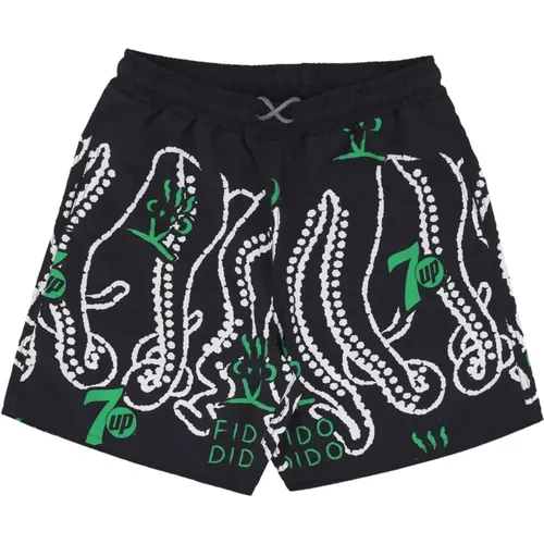 Beachwear, male, , Size: S Splashed Boardshort Swim Shorts - Octopus - Modalova