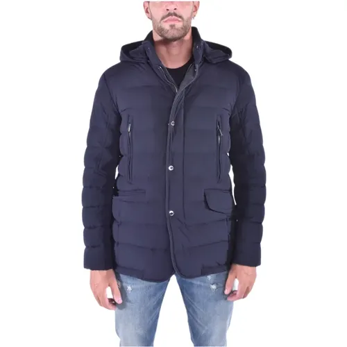 Clic Down Jacket with Detachable Hood , male, Sizes: XL, L - Moorer - Modalova