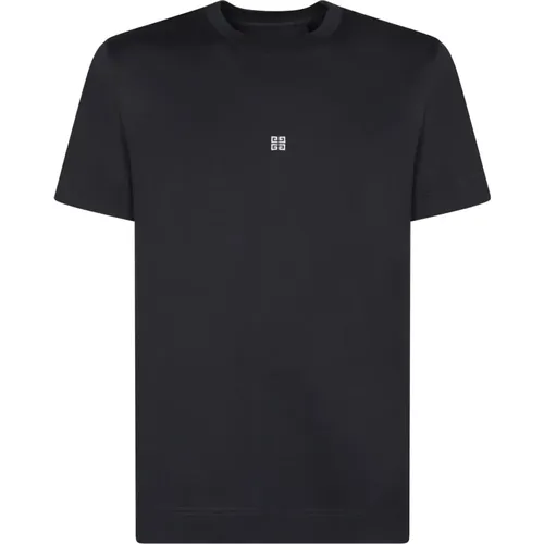 Graues Rundhals Baumwoll T-Shirt , Herren, Größe: XL - Givenchy - Modalova