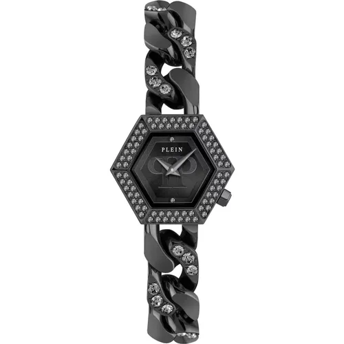 Watches, female, , Size: ONE SIZE Hexagon Groumette Crystal Watch - Philipp Plein - Modalova