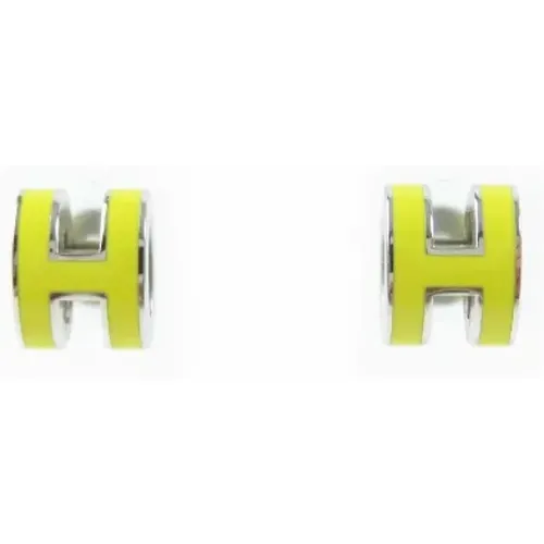 Pre-owned Jewellery, female, , Size: ONE SIZE Pre-owned Metal earrings - Hermès Vintage - Modalova