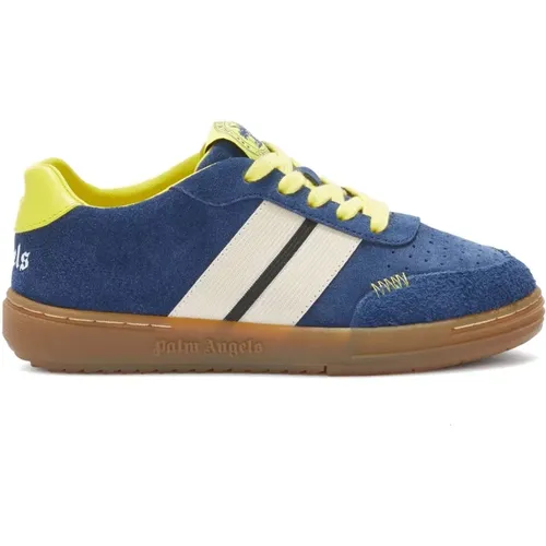 Blaue University Track Suede Sneakers - Palm Angels - Modalova