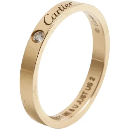 Pre-owned Rose Gold rings , female, Sizes: ONE SIZE - Cartier Vintage - Modalova