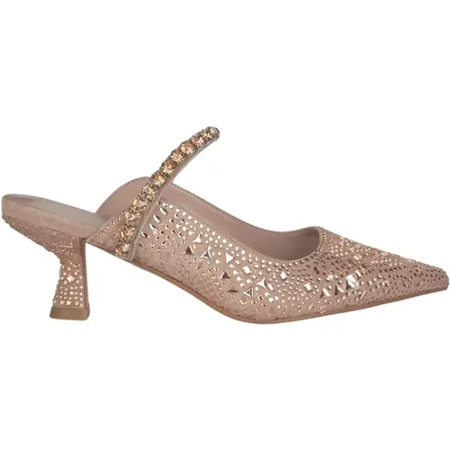 Stiletto-Schuh mit Glitzerndem Detail , Damen, Größe: 40 EU - Alma en Pena - Modalova
