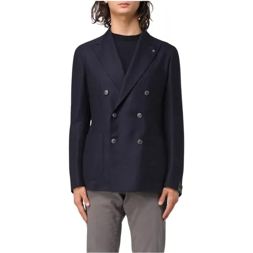 Blazers, male, , Size: S Double-Breasted Jacket - Tagliatore - Modalova