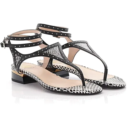 Snake Leather Sandals , female, Sizes: 6 UK, 4 UK, 5 UK - Lanvin - Modalova