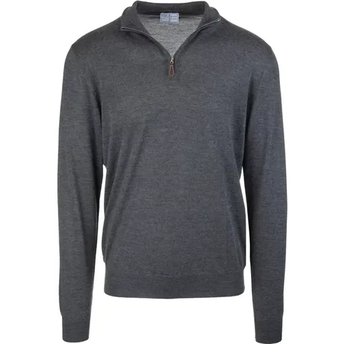 Sweaters Grey , male, Sizes: XL, M, 5XL, L - Fedeli - Modalova