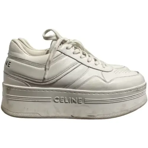 Pre-owned Sneakers, female, , Size: 10 US Pre-owned Leather sneakers - Celine Vintage - Modalova