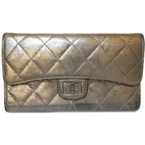 Pre-owned Metallic Leather Wallet , unisex, Sizes: ONE SIZE - Chanel Vintage - Modalova