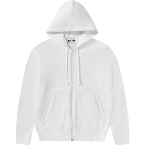 Zip-throughs, male, , Size: L Hooded Sweatshirt with Back Print - Comme des Garçons Play - Modalova