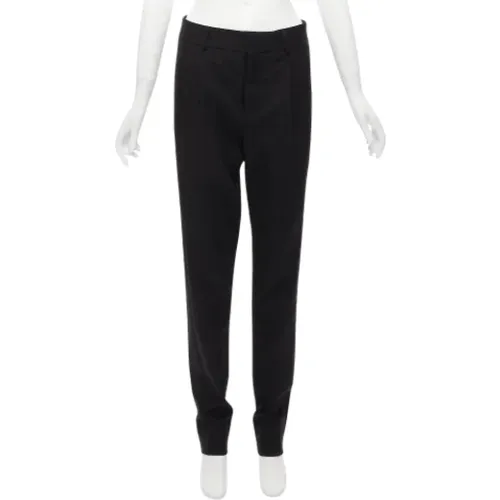 Pre-owned Wool bottoms , female, Sizes: S - Saint Laurent Vintage - Modalova